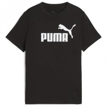 Puma ESS No. 1 G‑Tee für Mädchen – Schwarz, 100 % Baumwolle, Regular Fit