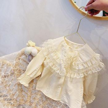Girls Long Sleeve Lace Shirt
