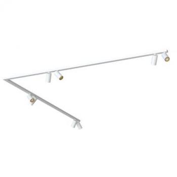 Licht-Design: Verstellbarer Spot‑Leuchte GU10, Metall, Weiß/Gold
