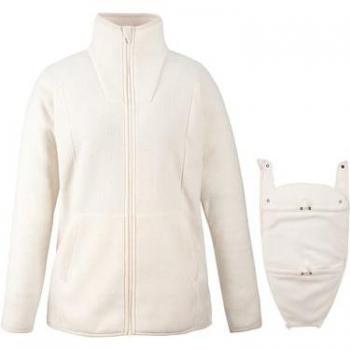Mamalila Fleece-Tragejacke Basel in reinem Weiß