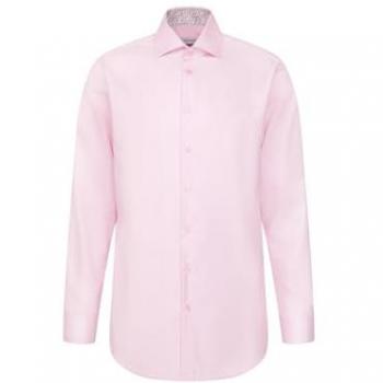 Regular Fit Businesshemd in Rosa, 100% Baumwolle