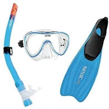 Tris Maschera SEAC Azzurro, 36/37, con Aeratore