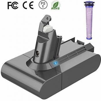 Batteria Yaber 21.6 V 2200 mAh per Dyson V6 (DC62‑SV09) con filtro di ricambio