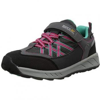 Regatta Samaris V Low' Chaussures de Randonnée Imperméables et Respirantes à Velcro, Mixte-Enfant, Granit/Duchesse, 36 EU