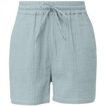 Crinkle-Look Shorts mit Kordel