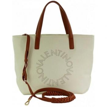 Sac de shopping Valentino crème terracotta