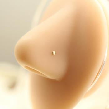 GOLDtutu 14k Yellow Gold Nose Studs for Men and Women
