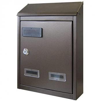 Cassetta Postale 21x7xH30 cm Brixo City Marrone/Oro con Design Elegante