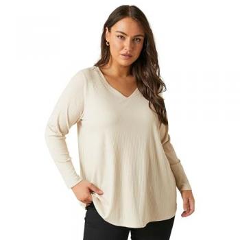 Evans Cream Modal Blend Swing Top – Women’s 22‑24