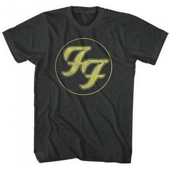 Foo Fighters Unisex T-Shirt mit abgenutztem Logo M schwarz