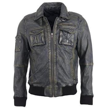 Karlstad Blouson JCC – Herren 5XL, schwarz, 100 % Schaffleder Obermaterial, Polyester‑Innenfutter