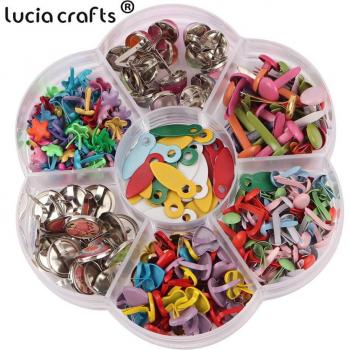 1 Box/Lot Assorted Metal Painting Brads for DIY Projects