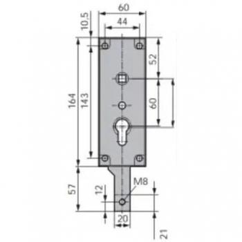 Serrure Basse Garage WSS avec Ressort de 18 mm – Code 16500000010