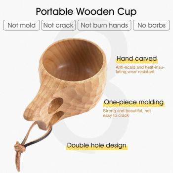 Taza Campestre de Madera y Caucho 200 ml