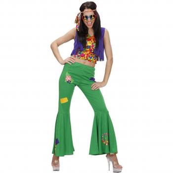 Größenspezifisches Hippie Kostüm (S) – Widmann 73281, Shirt, Hose, Stirnband