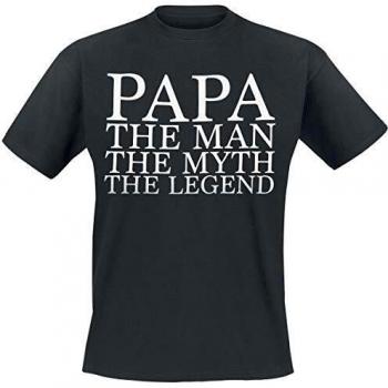 T-Shirt Papà Nero Uomo M a 3XL