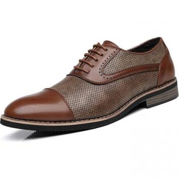 Men's Elegant Brown Leather Oxford Shoes