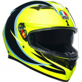 AGV K3 Rossi WT Phillip Island 2005 Casque Noir Jaune taille : XS
