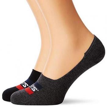 Levi's 168SF Chaussettes Basses SPRTSWR Logo 2P, Gris (Mid Grey/Black 208), 35/38
