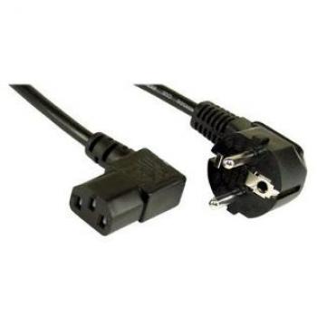 InLine® Netzkabel – geschwenkter Schutzkontakt, C13 Kaltgerätestelle, 3 m, Schwarz
