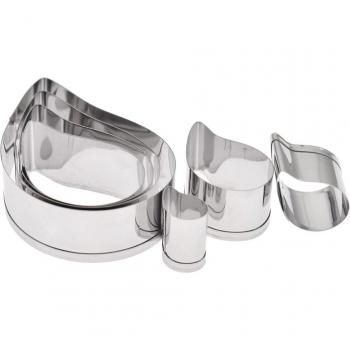 Stainless Steel 7-Piece European Paisley Spiral Flower Petal Clay Cutter Molds