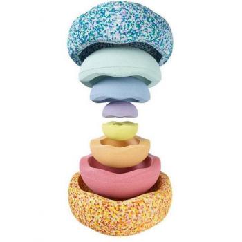 Jeu de blocs pastel d'été couleur arc‑en‑ciel, 8 pièces