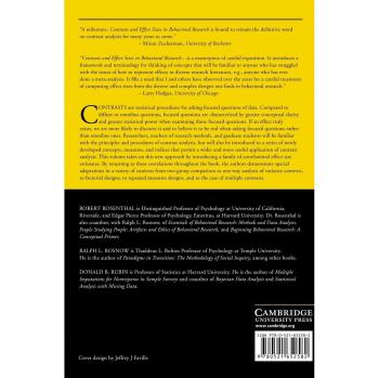 Contrasts and Effect Sizes in Behavioral Research: A Correlational Approach