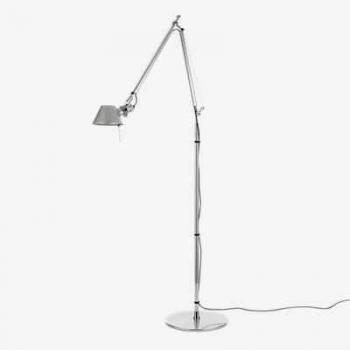 Artemide Tolomeo Terra, lampe sur pied en aluminium poli et anodisé