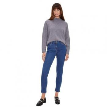 Oasis Women's Jade Blue Mid Rise Skinny Jeans