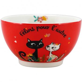 Scherzo Rosso – Vaso di porcellana “Chats” 13x7 cm (48 cl)