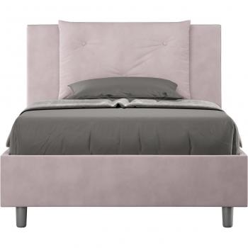 Cama Appia 110x200 acolchada en microfibra lila