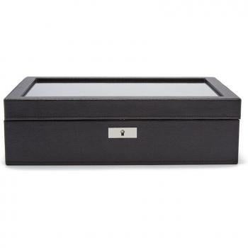 Caja de Relojes Wolf para 10 Relojes con Tapa de Cristal