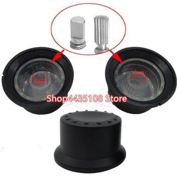 5pcs Clear Potentiometer Knob Cap 25MM x 15MM Half Shaft