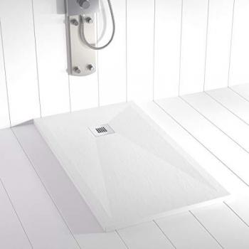 Stone Plus Ducha Pizarra Blanco 180x80