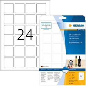 HERMA QR Code Etiketten, 40 x 40 mm, quadratisch