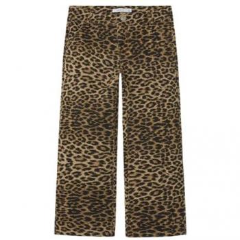 Pantaloni Noos Ragazza Silver Mink Leopard Wide 12 Anni