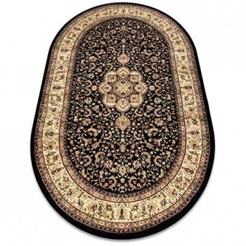 Tapis Ovale Noir Modèle 521 Rugsx 200x290 cm