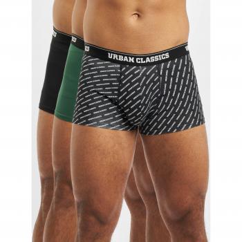 3er Set Herren Boxershorts Urban Classics Dunkelgrün Schwarz Logo