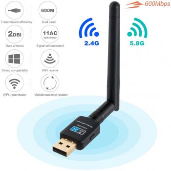Wlan Stick, DEEPOW Dualband WiFi Adapter 600Mbit/s