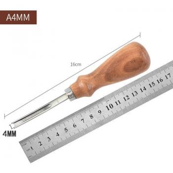 Leder Abschrägungsmesser 4Mm mit Holzgriff