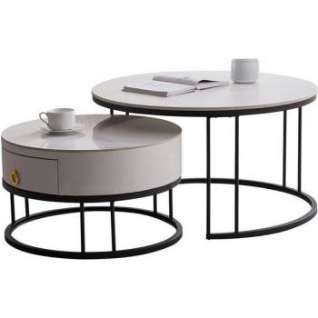 OKWISH Moderner Kaffeetisch mit Schublade