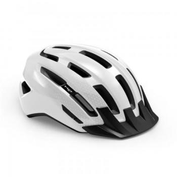 MET Downtown Helm glänzend weiß/schwarz