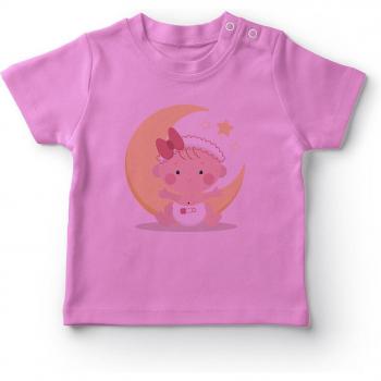 Tee-shirt Angemiel bébé fille en rose tendre