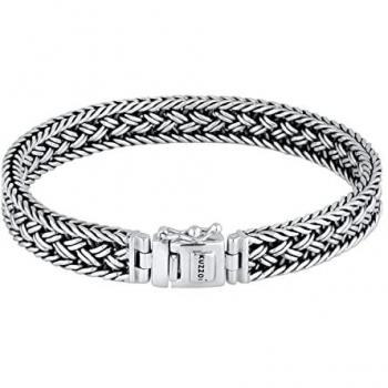 KUZZOI Unisex Panzerarmband 925er Silber mit Kastenverschluss für Herren