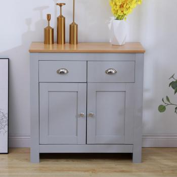 HMD Wooden Storage Unit with 2 Drawers and 2 Doors