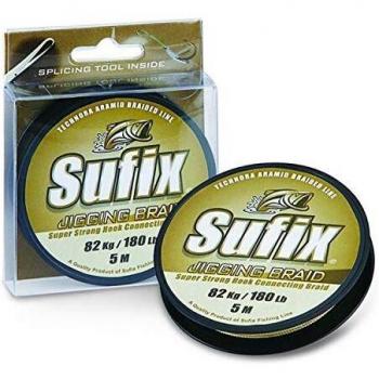Jigging Tresse Sufix 5 m x 50 kg, Marron Nat Tan