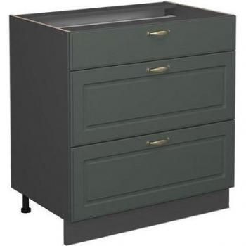 Mobiletto base Fame-Line 80 cm Verde-oro con pl Marmo