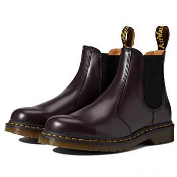 Dr Martens Chelsea 2976 YS en cuir lisse rouge violet taille 43