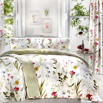 Spring Glade Hand Painted Floral Print Duvet Cover Set
