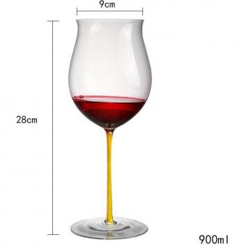 Big Burgundy Red Wine Glass with Champagne Cup